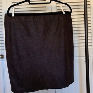 Edit by Jeanne Beker Snake print faux leather skirt